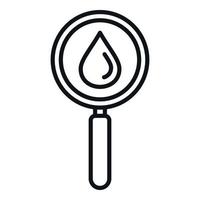 Blood drop test icon outline vector. Health system vector