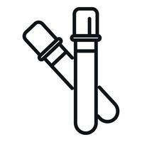 Lab test tube icon outline vector. Health system vector