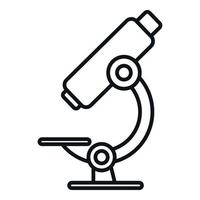 Lab microscope icon outline vector. Virus stop vector