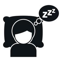 Night sleep icon simple vector. Insomnia problem vector