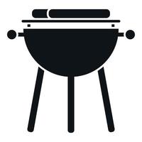 Bbq icon simple vector. Meat grill vector
