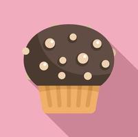 Cupcake icon flat vector. Cake food vector