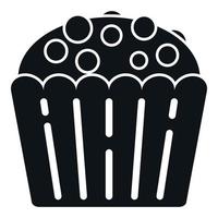 Cute muffin icon simple vector. Cake food vector