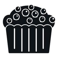 Cake muffin icon simple vector. Food bread vector