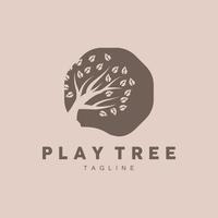 Tree Logo Design, Playground Vector, Education Tree Icon vector