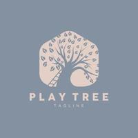 Tree Logo Design, Playground Vector, Education Tree Icon vector