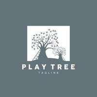 Tree Logo Design, Playground Vector, Education Tree Icon vector