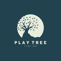 Tree Logo Design, Playground Vector, Education Tree Icon vector