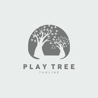 Tree Logo Design, Playground Vector, Education Tree Icon vector