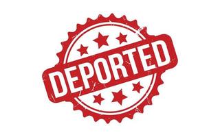Deported Rubber Stamp Seal Vector