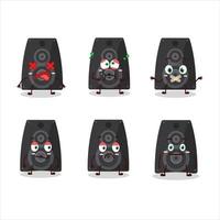 Stereo speaker cartoon character with nope expression vector