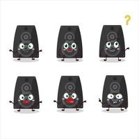 Cartoon character of stereo speaker with what expression vector