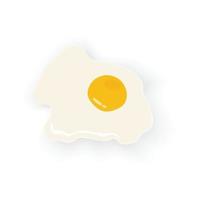 Fried egg with hand-drawing design vector