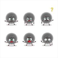 Cartoon character of audio speaker with what expression vector