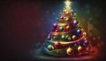 Navidad y nuevo años víspera fondo, Navidad, antecedentes, Navidad árbol, fiesta - evento, nuevo años víspera, generar ai foto