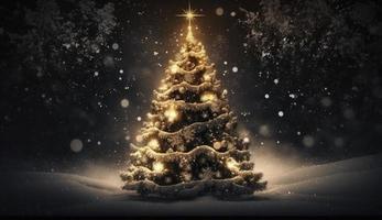 Navidad y nuevo años víspera fondo, Navidad, antecedentes, Navidad árbol, fiesta - evento, nuevo años víspera, generar ai foto
