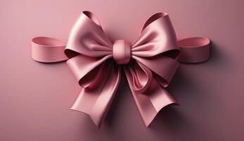 pink bow on a pink background , photo