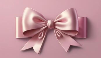 pink bow on a pink background , photo