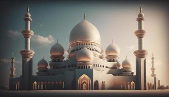 illustration of amazing architecture design of muslim mosque ramadan kareem, islamic architecture background ramadan kareem, Islamic Mosque, Ramdan, ramzan, eid, culture, arab, Generate Ai photo