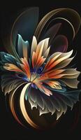 Colorful abstract flower art. . photo