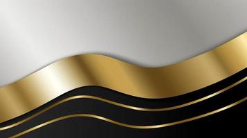 Abstract black and golden background. Luxury design photo