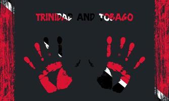 Vector flag of Trinidad and Tobago with a palm