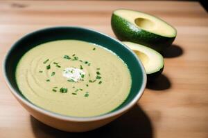 Pumpkin soup with cream and parsley. Creamy tomato soup. Chicken noodle soup. photo