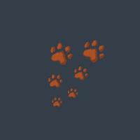 dog paw in pixel art style vector