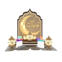 eid Mubarak 3d png