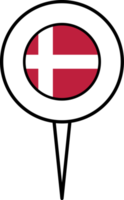 Denemarken vlag pin plaats icoon. png