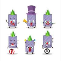 Cartoon character of flashdisk with various circus shows vector