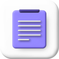 Documents 3d icon. Stack of paper sheets. Business icon. png