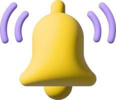 notifica Messaggio campana 3d icona png