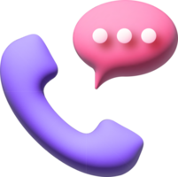 social media phone icon. 3d cartoon illustration. png