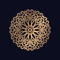 Golden elegant mandala design with Luxury pattern Background vector