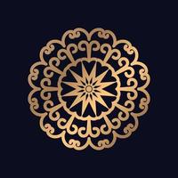 Golden Beautiful mandala design with Luxury pattern Background vector