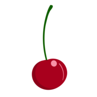 Single red cherry isolated png
