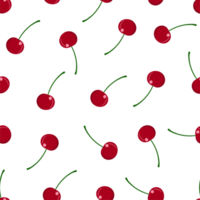 Seamless of cherry pattern, red fruit png