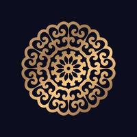 Golden Abstract mandala design with Luxury pattern Background vector