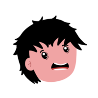 Garoto chocado desenho animado png