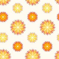 Seamless pattern of hand drawn doodle Dalia flowers on isolated background. Design for springtime, Mothers day, Easter celebration, scrapbooking, nursery decor, home decor, paper crafts. vector