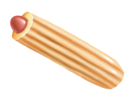 Hot dog. Digital illustration png
