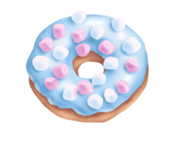 Donut. Sweets. Digital illustration png