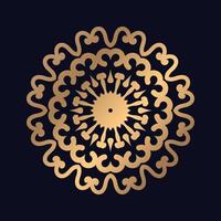 Gold color Abstract mandala design Background vector