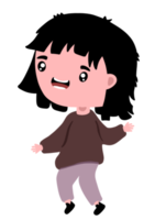 sorrir menina desenho animado png