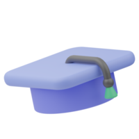 Education Mortarboard 3D Illustration png