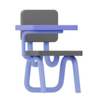Education chair 3D Illustration png