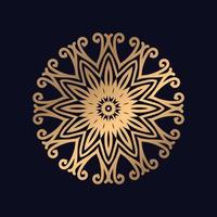 hermosa dorado islámico modelo mandala diseño antecedentes vector