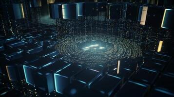 Image of Big data concept Digital data flow Transferring photo
