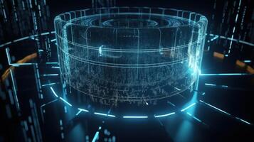 concept of Digital data flow Transferring photo